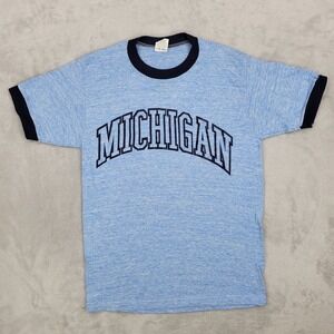 Michigan Wolverines Shirt Men Small College Team Vintage TriBlend Ringer Adult 3